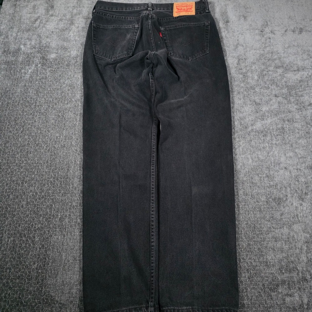 Levis 505 Regular Fit Straight Leg Jeans Faded Black Mens 34x32 Skater Punk Emo